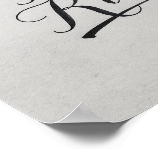 Classic "Be Kind" Calligraphy - Simple Elegance ポスター (角)