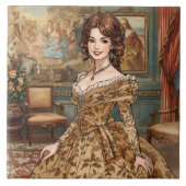 Classic, Beautiful Lady ,Victorian Charm タイル (正面)