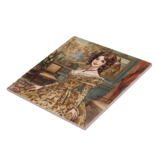 Classic, Beautiful Lady ,Victorian Charm タイル (側面)