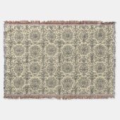 classic beige vintage nautical compass ornamental  スローブランケット (正面)