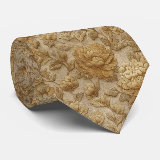 Classic Birthday Gifts For Husband Peonies Flower ネクタイ (ロール)