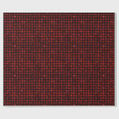 Classic Black and Glitter Red Houndstooth Pattern  ラッピングペーパー (フラット)