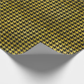 Classic Black and Gold Houndstooth Pattern  ラッピングペーパー (角)