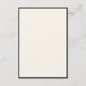 Classic Black and Ivory Wedding Details エンクロージャーカード (裏面)