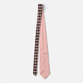 Classic Black and Pink Houndstooth  ネクタイ (裏面)