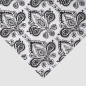 Classic Black and White Damask Textile Pattern 薄葉紙 (詳細)