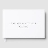 Classic Black and White Elegant Wedding ゲストブック (正面)
