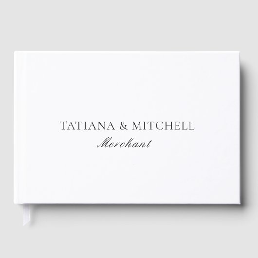 Classic Black and White Elegant Wedding ゲストブック (正面)