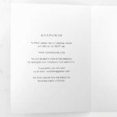 Classic Black and White Elegant Wedding 三つ折り招待状 (内部最初)