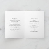 Classic Black and White Elegant Wedding 招待状 (内部)