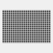 Classic Black and White Evergreen Holiday Pattern ラッピングペーパーシート (正面)