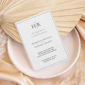 Classic Black and White Formal Wedding Invitation 招待状