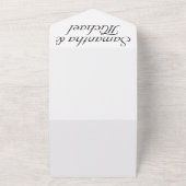 Classic Black and White Minimalist All-in-One オールインワン招待状 (外側)