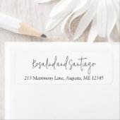 Classic Black and White Modern Wedding ラベル (インサイチュ)