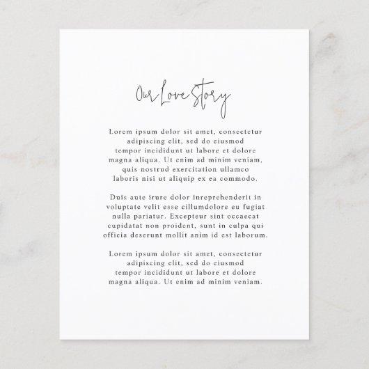 Classic Black and White Modern Wedding Invitation (裏面)