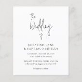Classic Black and White Modern Wedding Invitation (正面)