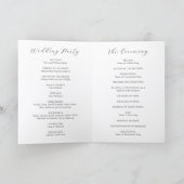 Classic Black and White Monogram Elegant Wedding プログラム (内部)