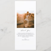 Classic Black and White Monogram Elegant Wedding メニュー (裏面)