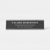 Classic Black and White Office デスクネームプレート (正面)