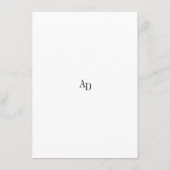 Classic black and white old money wedding details エンクロージャーカード (裏面)