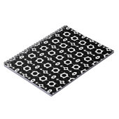 classic black and white pattern notebook ノートブック (左側)