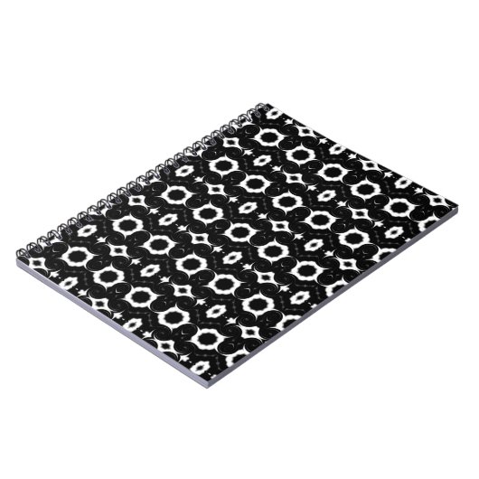 classic black and white pattern notebook ノートブック (左側)