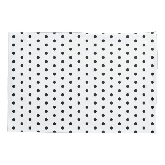 Classic Black and White Polka Dot  枕カバー (裏面)