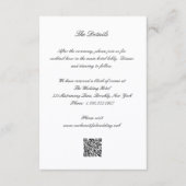 Classic Black and White QR Code Timeless Wedding エンクロージャーカード (正面)