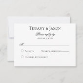 Classic Black and White RSVP Card (正面)