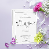 Classic Black and White Serif Wedding Invitation 招待状
