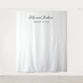 Classic Black and White Timeless Wedding タペストリー (正面)