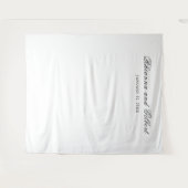Classic Black and White Timeless Wedding タペストリー (正面(横))
