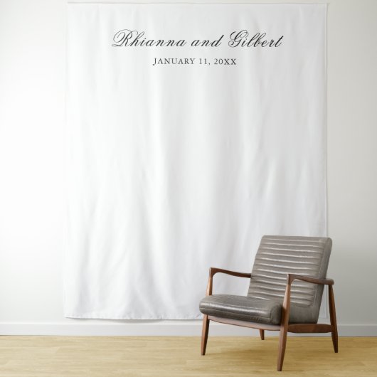 Classic Black and White Timeless Wedding タペストリー (インサイチュ)