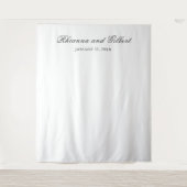 Classic Black and White Timeless Wedding タペストリー (正面)