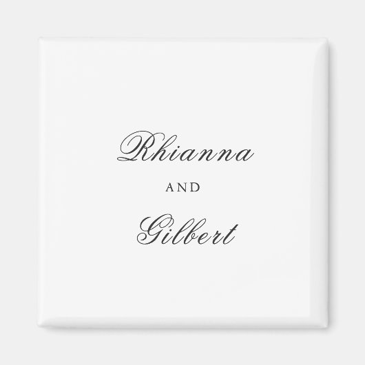 Classic Black and White Timeless Wedding マグネット (正面)