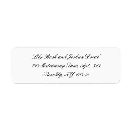 Classic Black and White Timeless Wedding ラベル (正面)