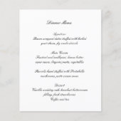 Classic Black and White Timeless Wedding Menu (正面)