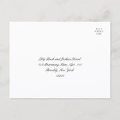 Classic Black and White Timeless Wedding RSVP ポストカード (裏面)