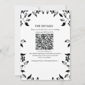 classic black and white wedding invite 招待状 (裏面)