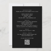 Classic Black & Blush Wedding Invitation 招待状 (裏面)