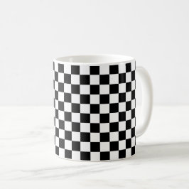 Classic black checkerboard コーヒーマグカップ