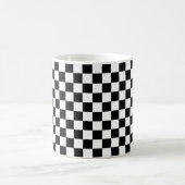 Classic black checkerboard コーヒーマグカップ (中央)