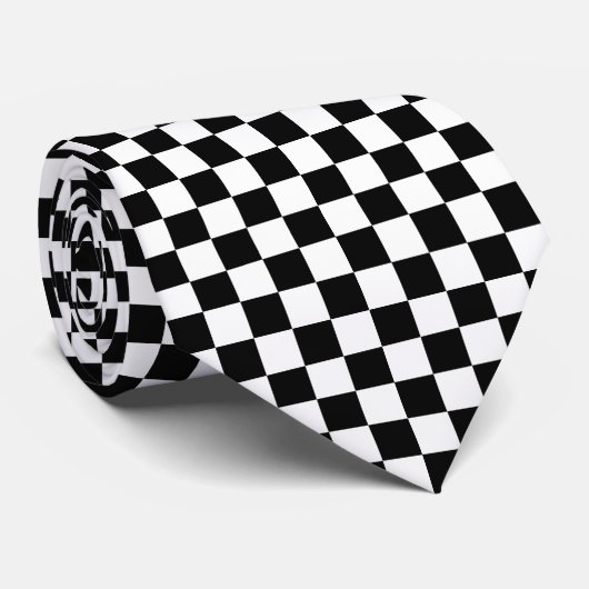 Classic black checkerboard ネクタイ (ロール)