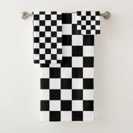 Classic black checkerboard バスタオルセット