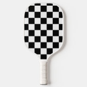 Classic black checkerboard ピックルボールラケット (正面)
