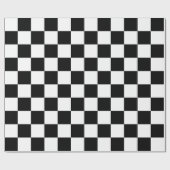 Classic black checkerboard ラッピングペーパー (フラット)