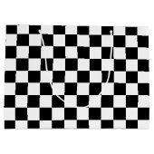 Classic black checkerboard ラージペーパーバッグ (裏面)