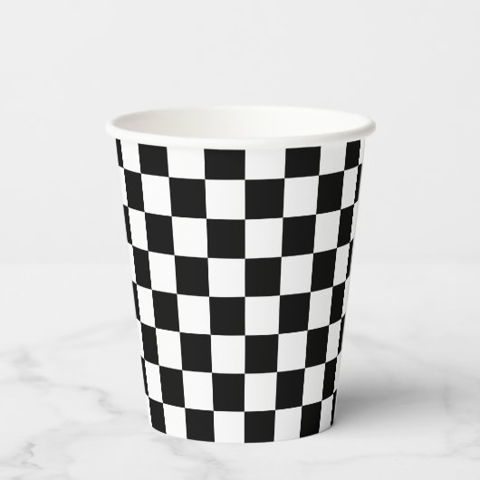 Classic black checkerboard 紙コップ (裏面)