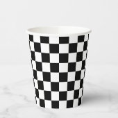 Classic black checkerboard 紙コップ (左)