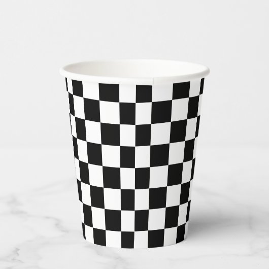 Classic black checkerboard 紙コップ (右)